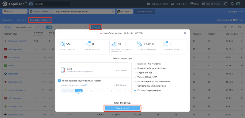Competitor report: How to generate a competitor report In a purchased report