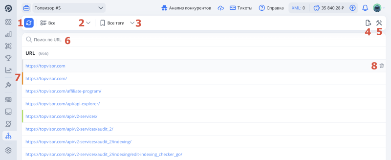 Карта сайта (sitemap.xml), как сгенерировать карту сайта: карта интерфейса